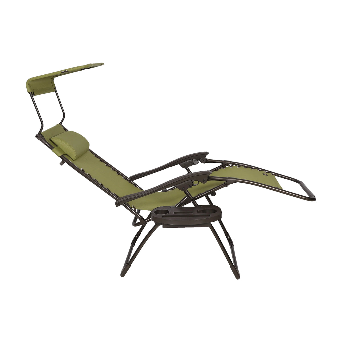 Zero Gravity Chair with Canopy, Pillow, Drink Tray, Sage Green G187427