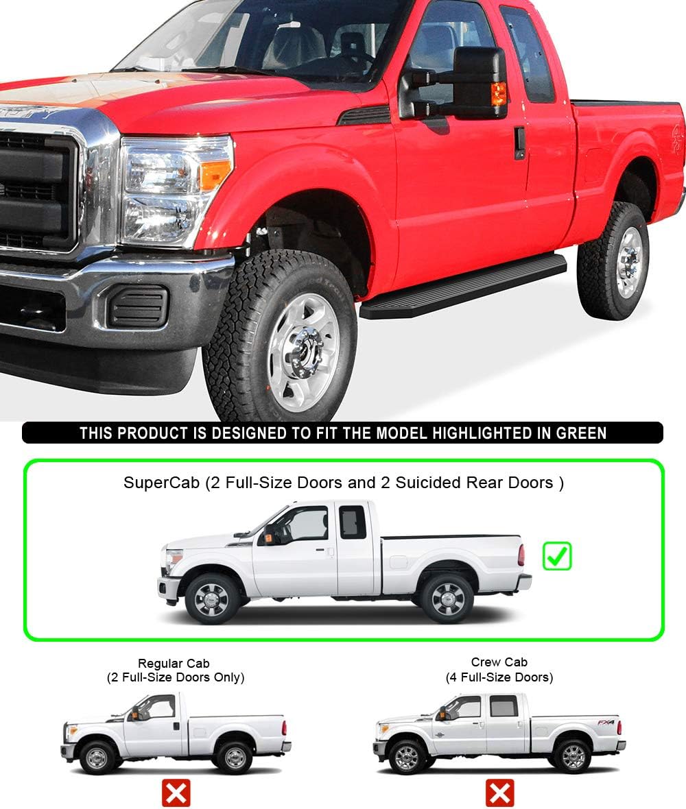Black Powder Coated Aluminum Running Boards Y57730