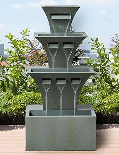 48" Tall Waterfall Fountain with LED Lights Y729789