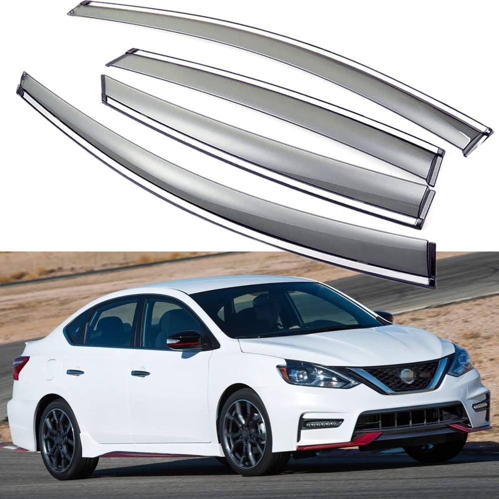 Car Window Visor Vent Shade Deflector Sun/Rain Guards I980927