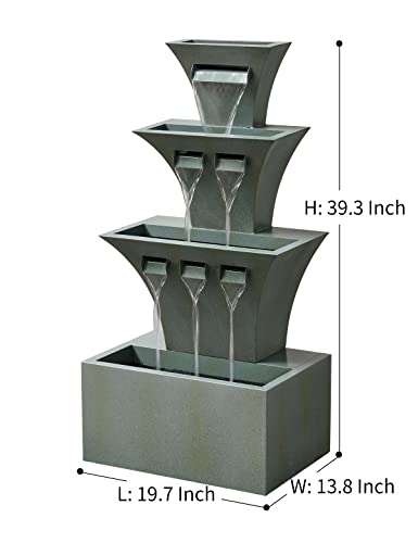 48" Tall Waterfall Fountain with LED Lights Y729789