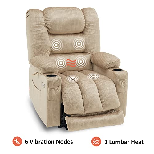 Large Dark Brown Electric Power Recliner Chair with Heat and Massage G936