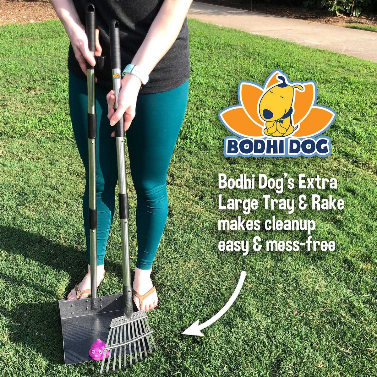 Metal Long Handle Tray and Rake Pooper Scooper X225
