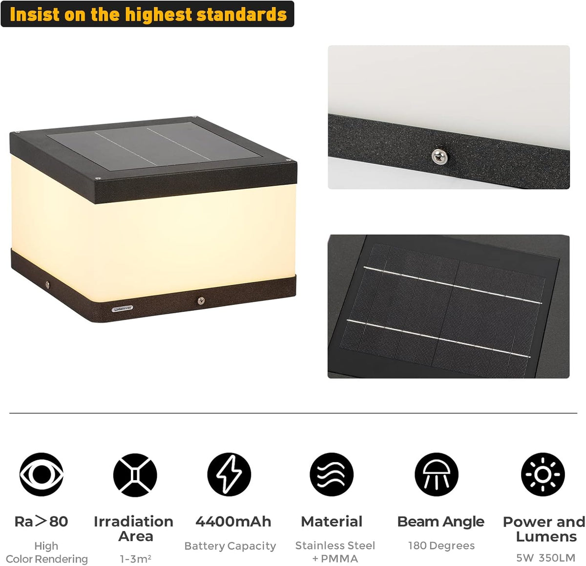 Outdoor Solar Post Cap Light V987