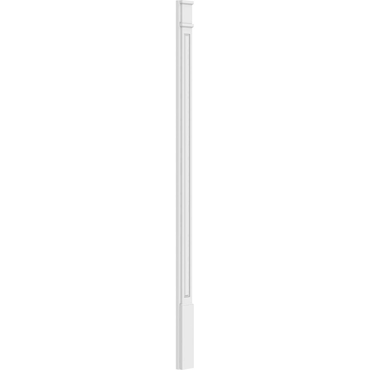 6x22W x 120x22H Raised Panel PVC Pilaster with Capital & Base O969755