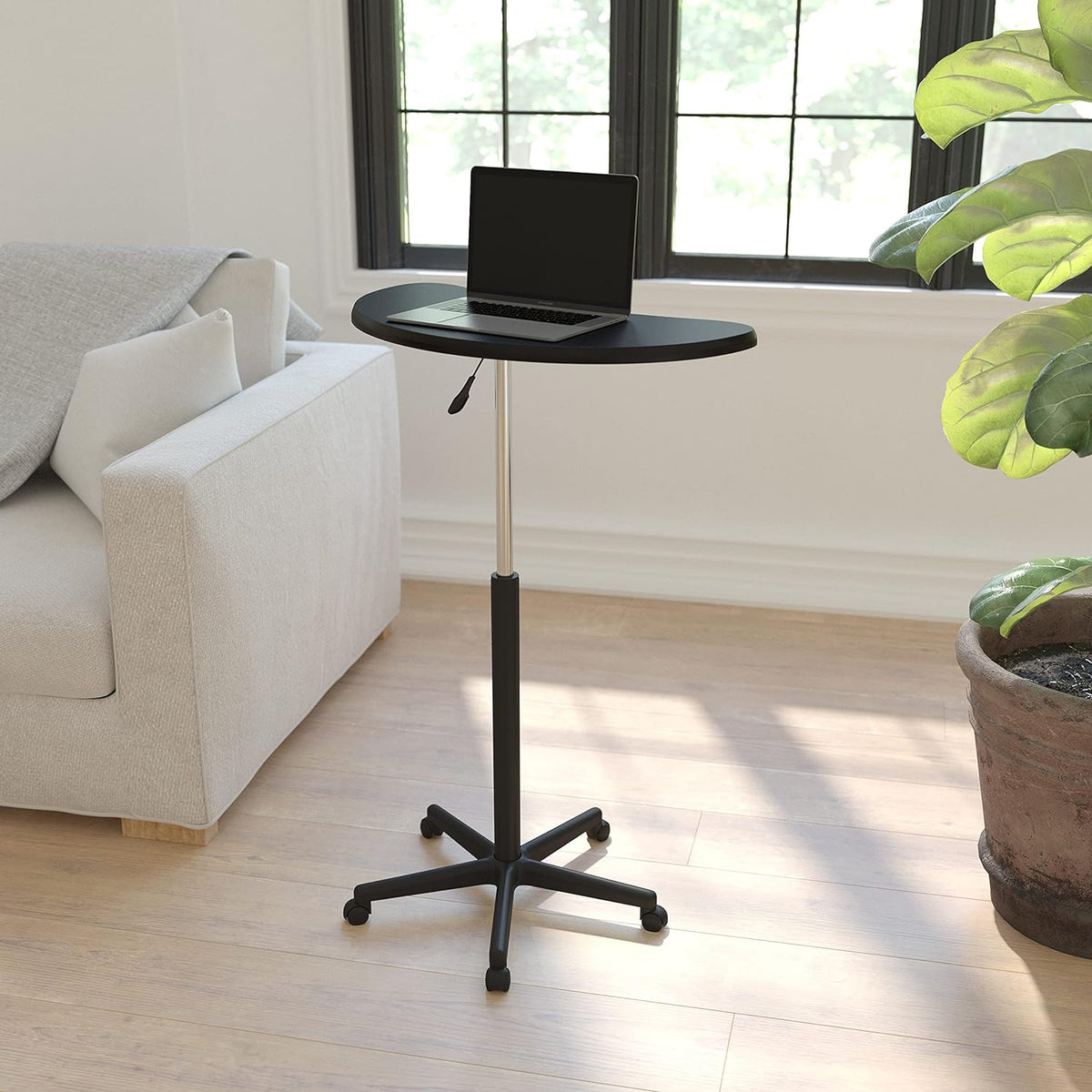 Black Sit to Stand Mobile Laptop Computer Desk Pack of 2 X99484