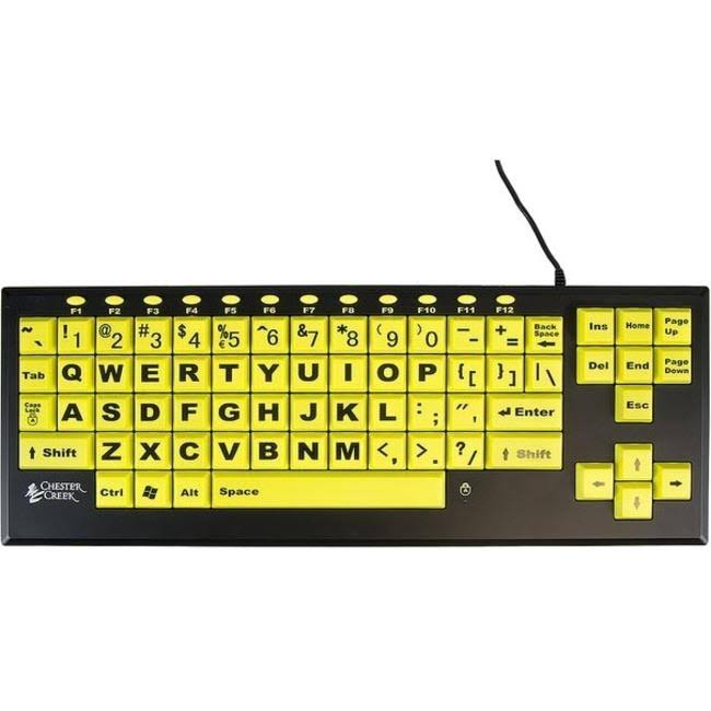 Black Yellow Wired Keyboard G81135