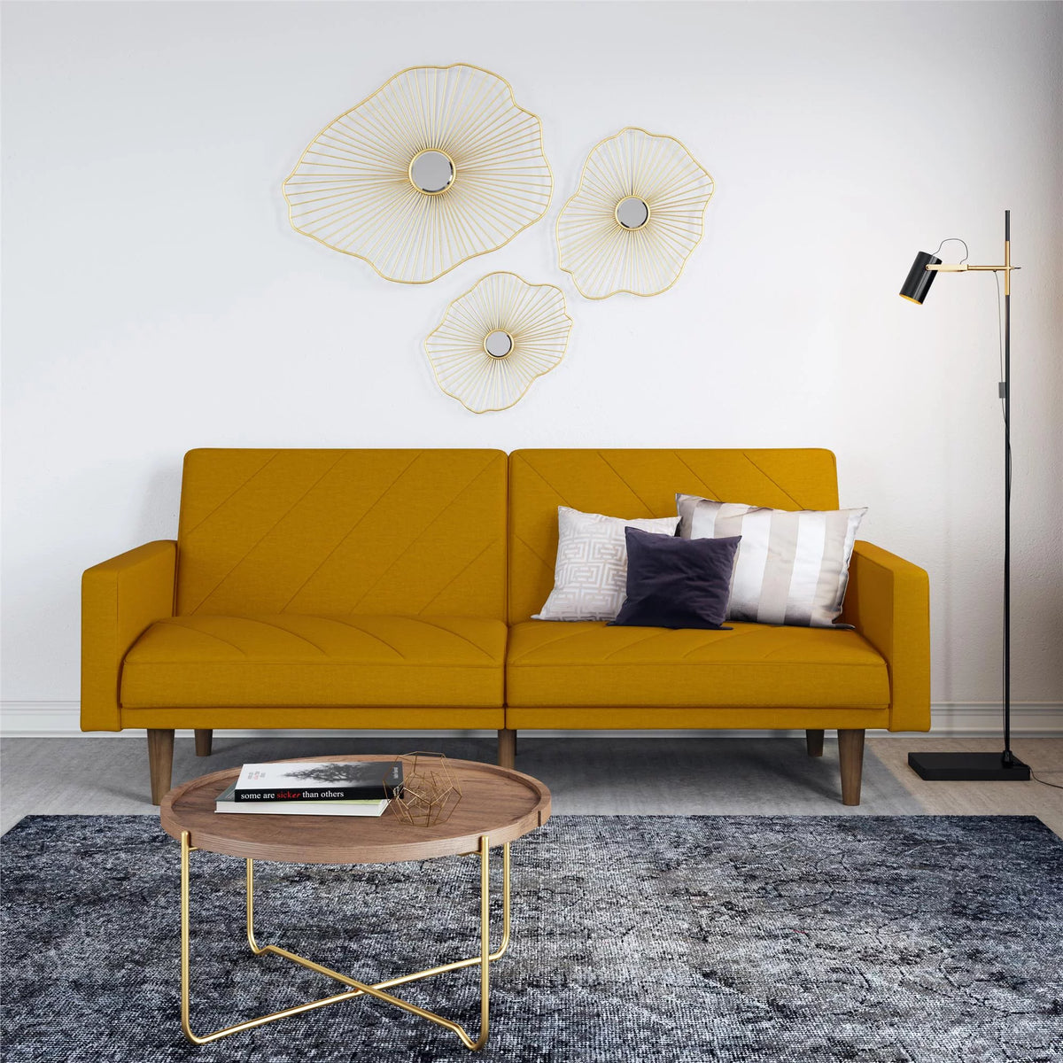 Mustard Yellow Linen Futon P124