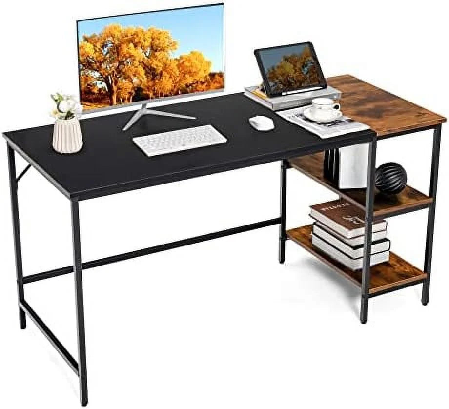 55” Computer Desk with 2-Tier Shelves P24723