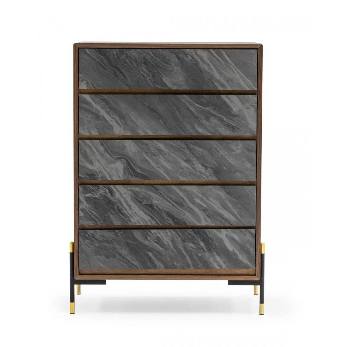 Gray Walnut Wood Bedroom Chest H6194