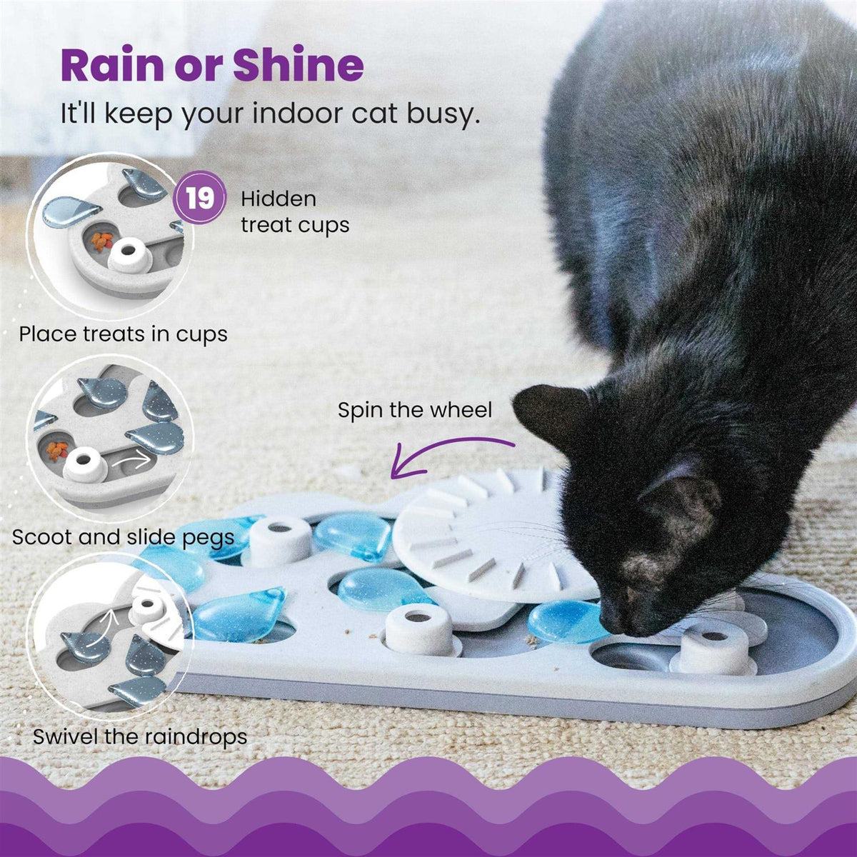 Rainy Day Puzzle & Play Cat Game M680