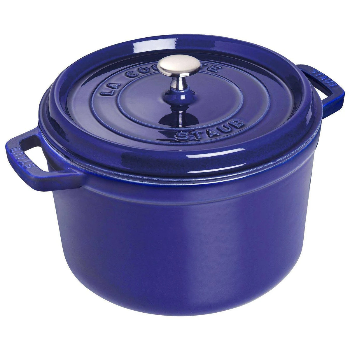 Dark Blue 5 Quart Round Tall Dutch Oven C7189