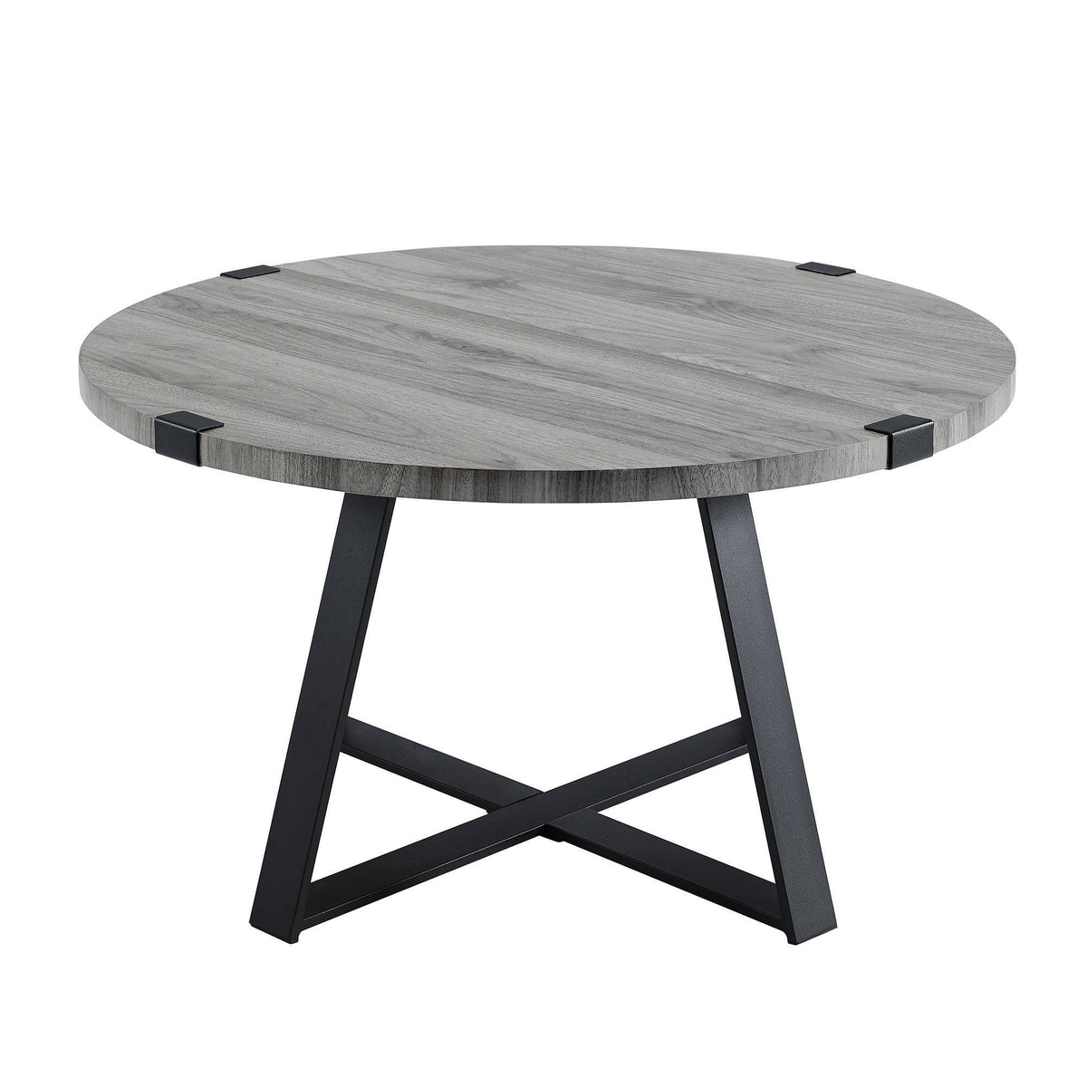 Slate Gray Round Coffee Table Z8517