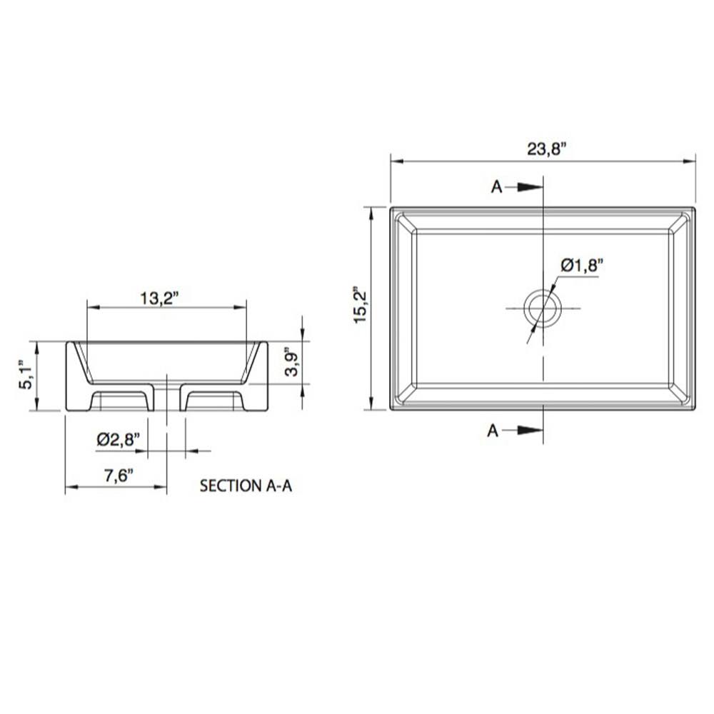 White Vessel Sink U35823