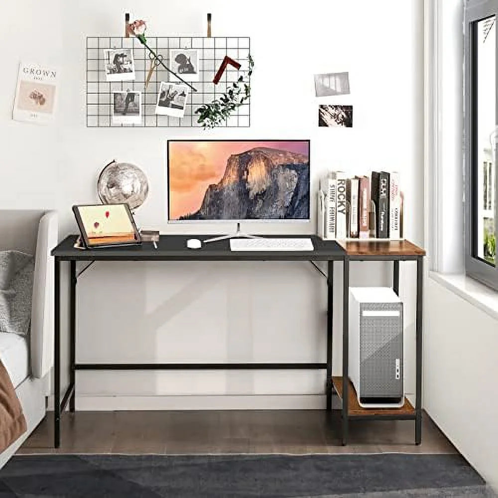 55” Computer Desk with 2-Tier Shelves P24723