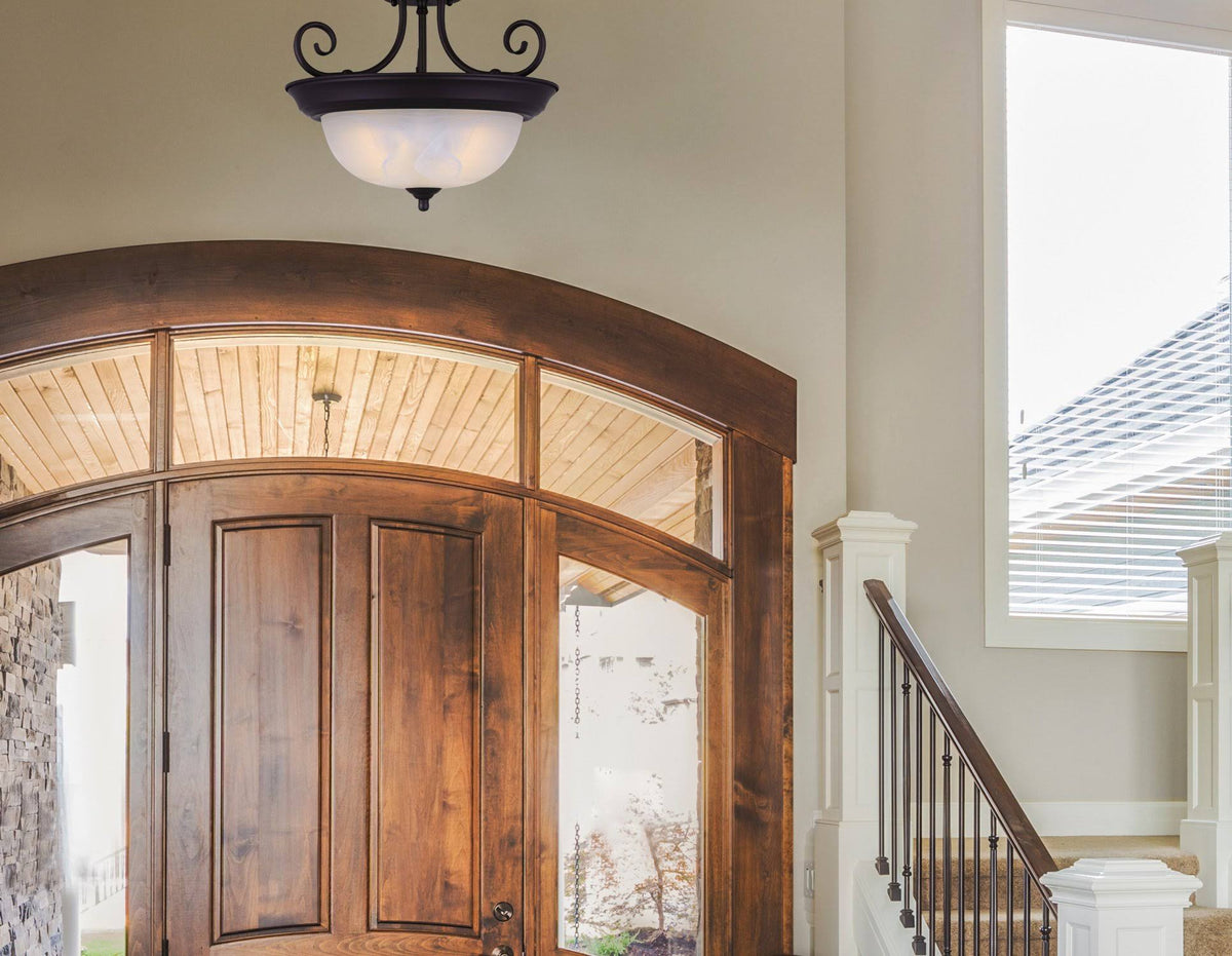 Oil Rubbed Bronze Semi-Flush Light Z4275