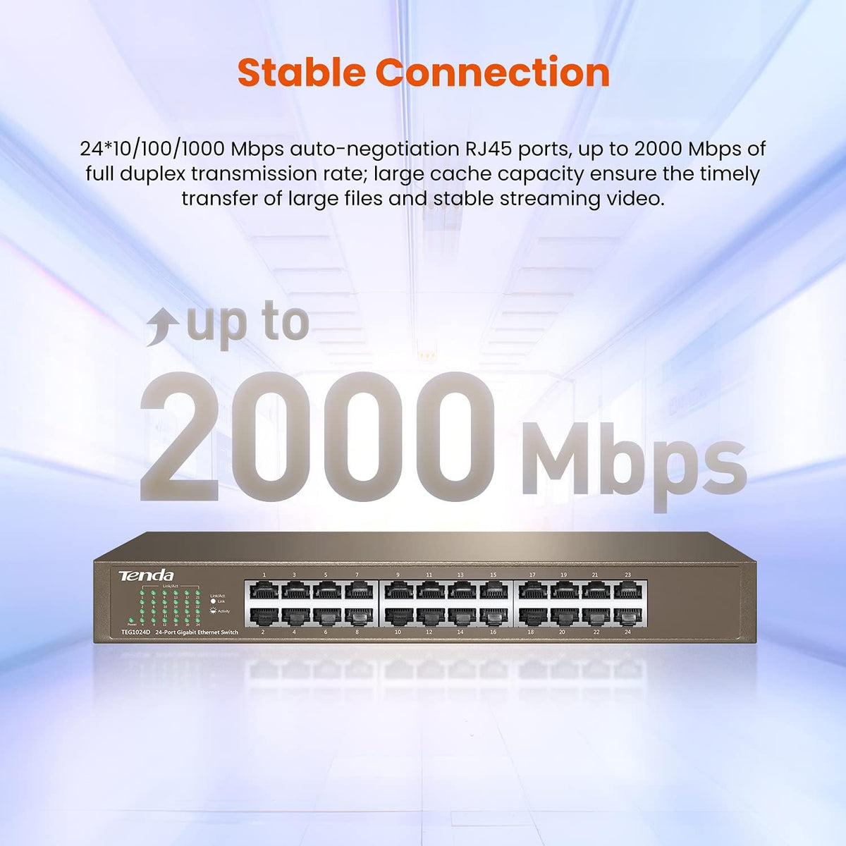 24 Port Gigabit Unmanaged Ethernet Switch Z13373
