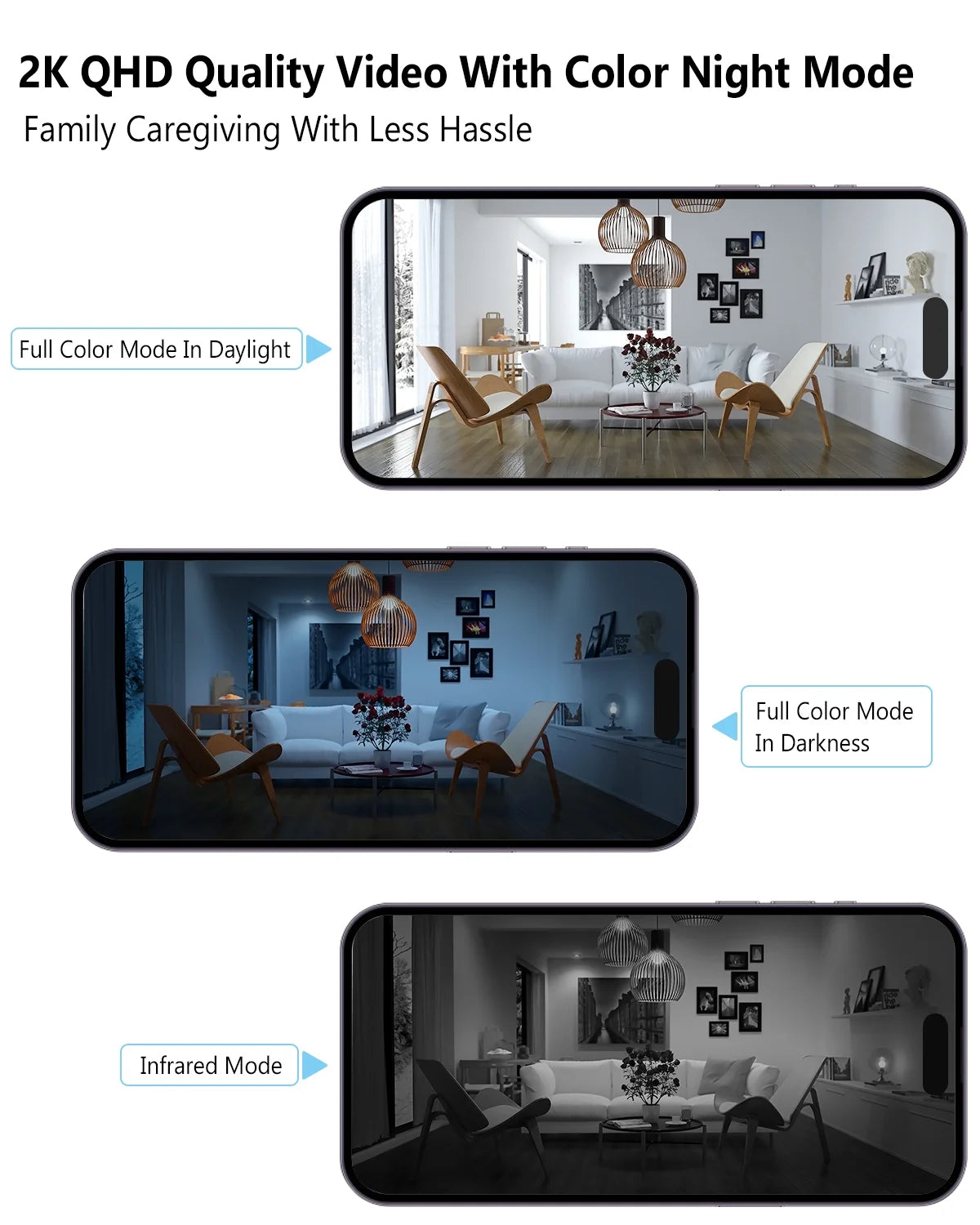 White Outdoor Security Camera with Spotlight S97720