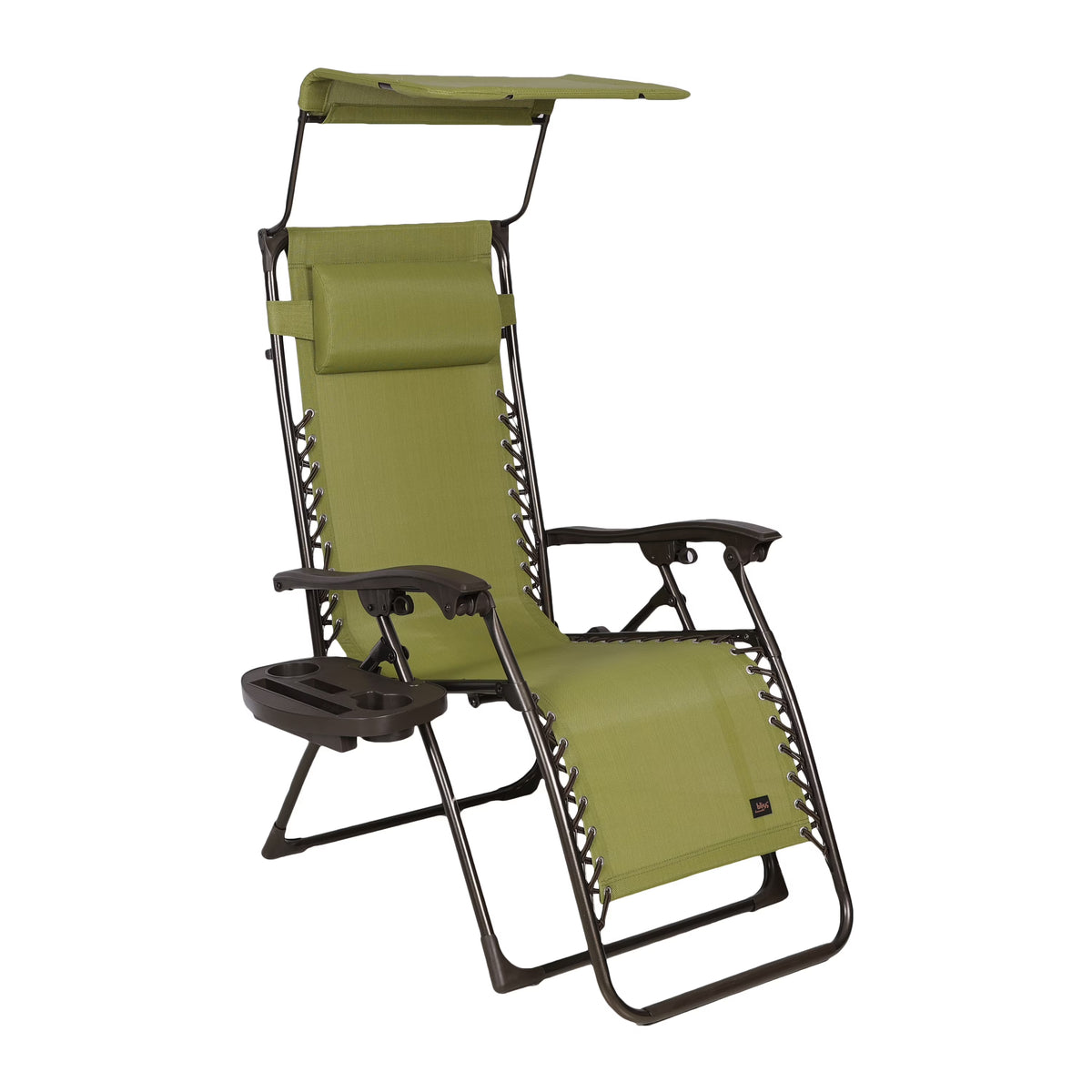 Zero Gravity Chair with Canopy, Pillow, Drink Tray, Sage Green G187427