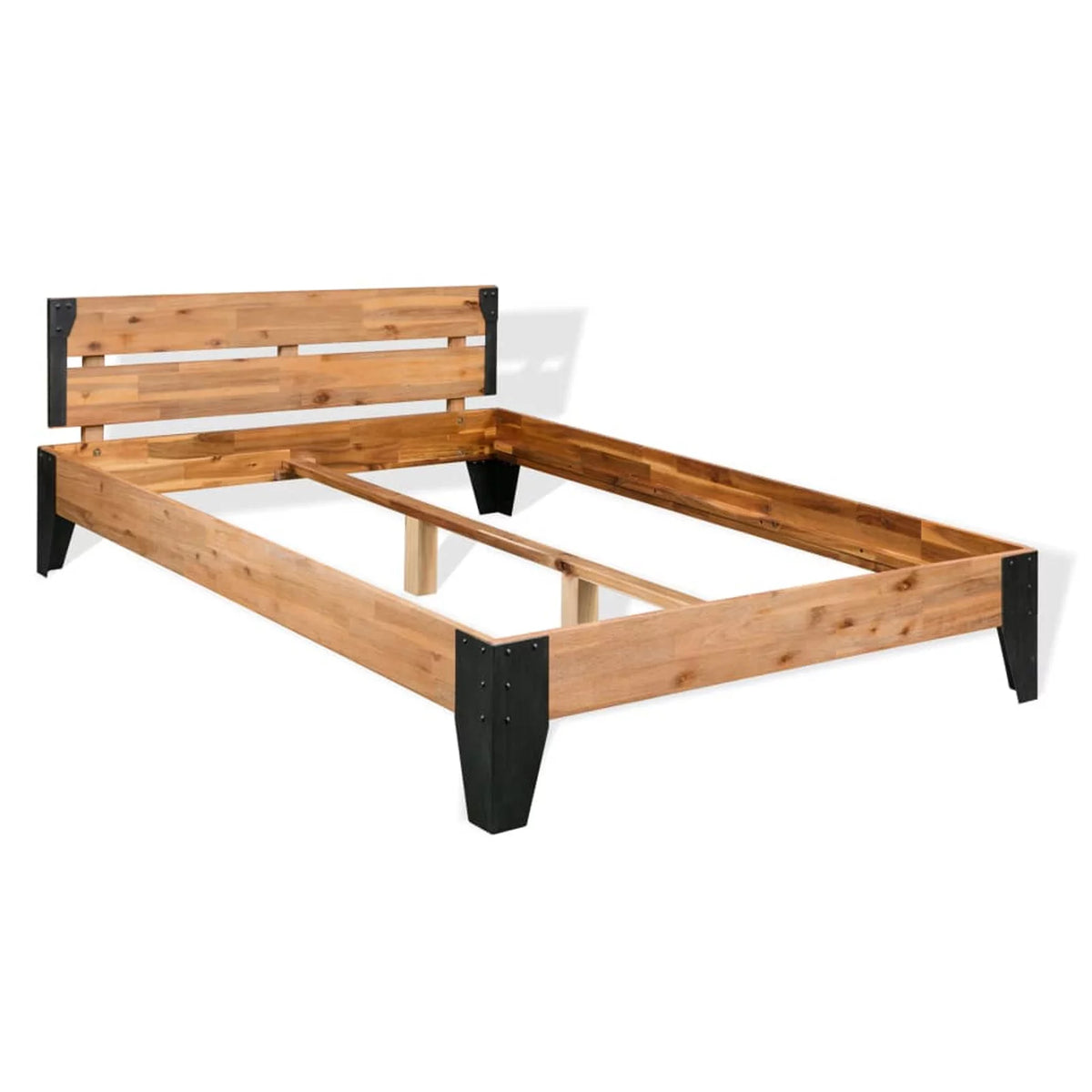 Solid Acacia Wood Steel Bed Frame P552022
