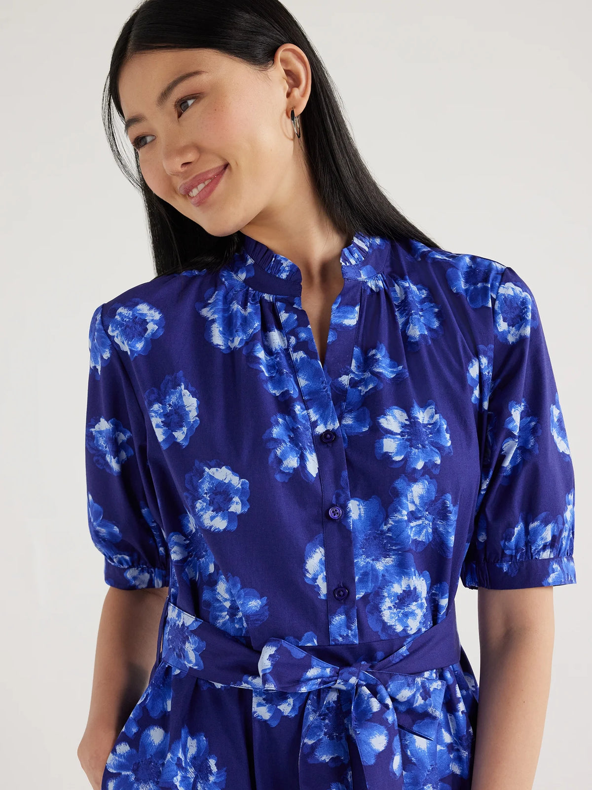 Asymmetrical Ruffle Midi Dress O946028