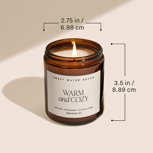 Christmas Scented Soy Candle 9oz Amber Jar J3692