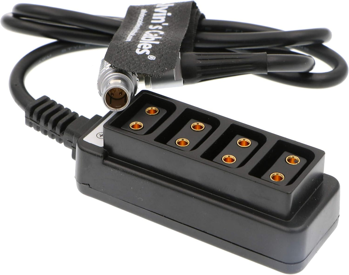2 Pin Right Angle to 4 D Tap Splitter Cable Q522596