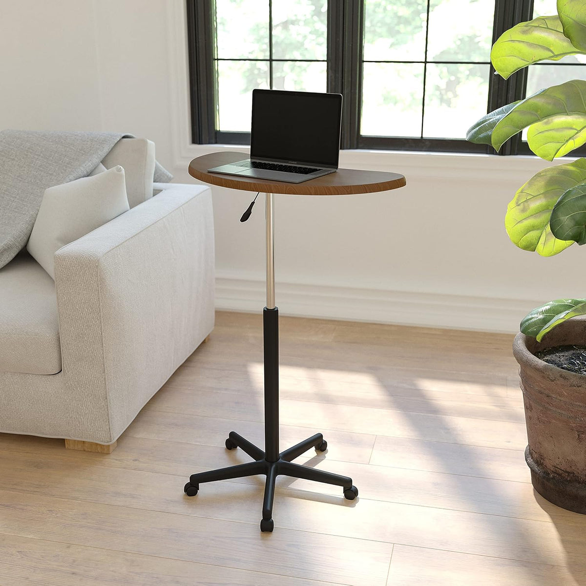 Black Sit to Stand Mobile Laptop Computer Desk Pack of 2 X99484