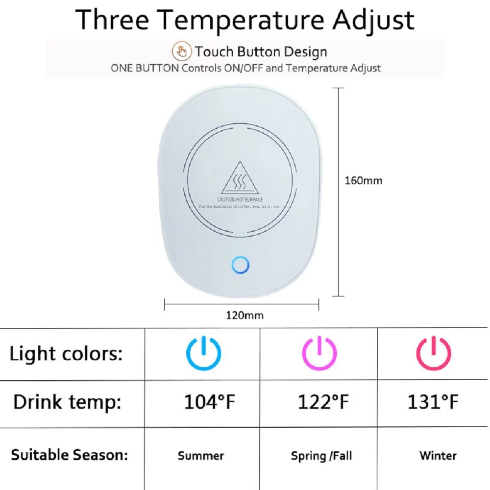 White Touch Screen Coffee Cup Warmer N8180
