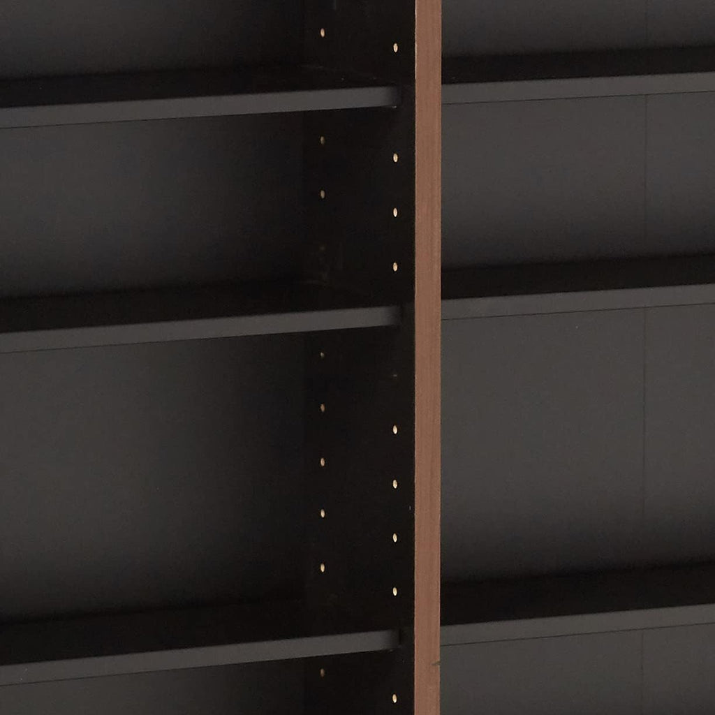 Triple Width Wall Storage Cabinet, Cherry and Black L3440