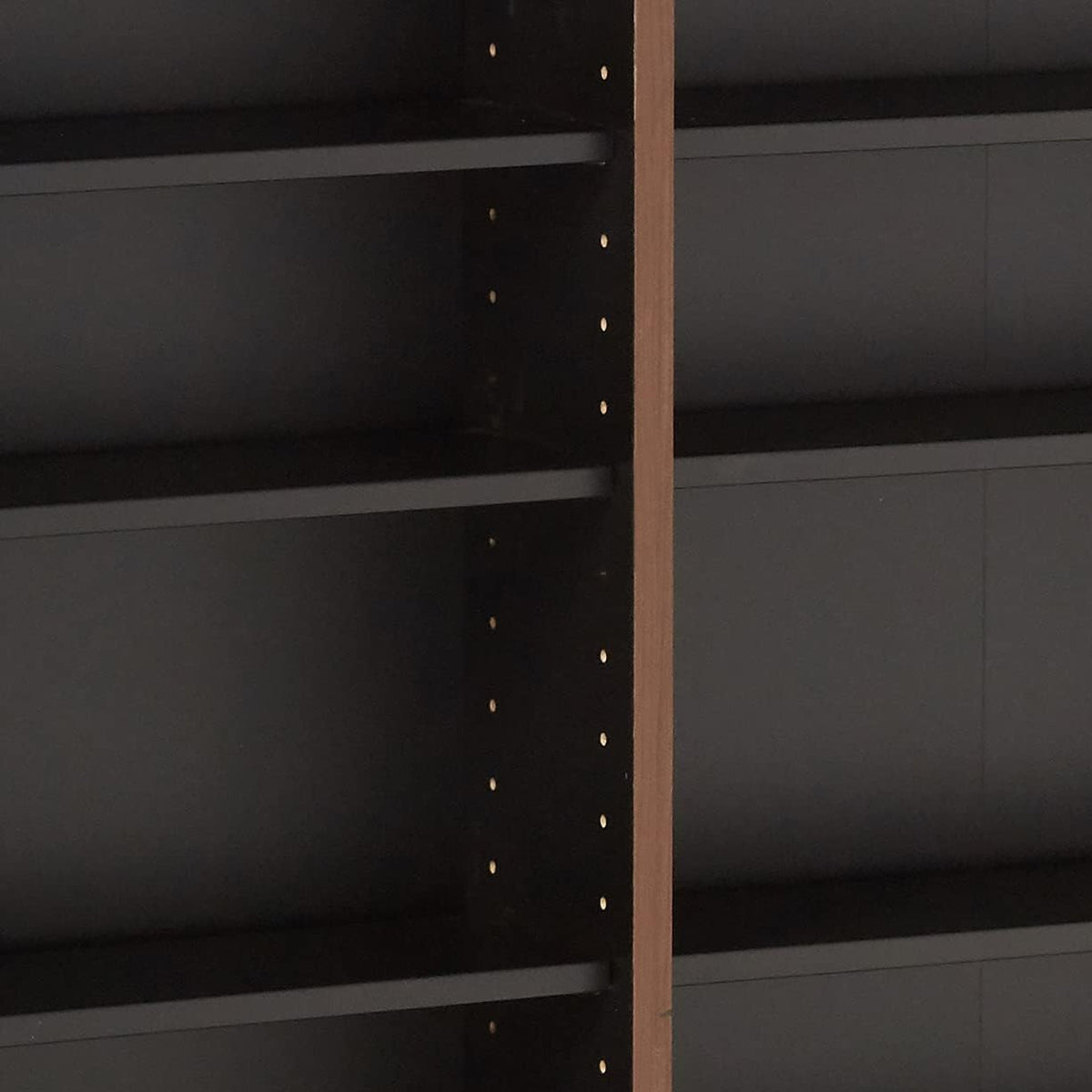 Triple Width Wall Storage Cabinet, Cherry and Black L3440