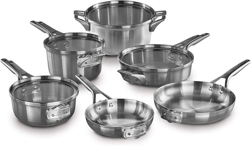 10-Piece Stainless Steel Cookware Set A3665