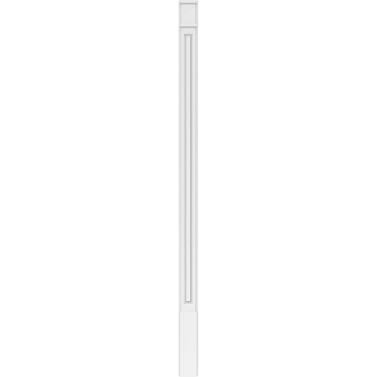 6x22W x 120x22H Raised Panel PVC Pilaster with Capital & Base O969755
