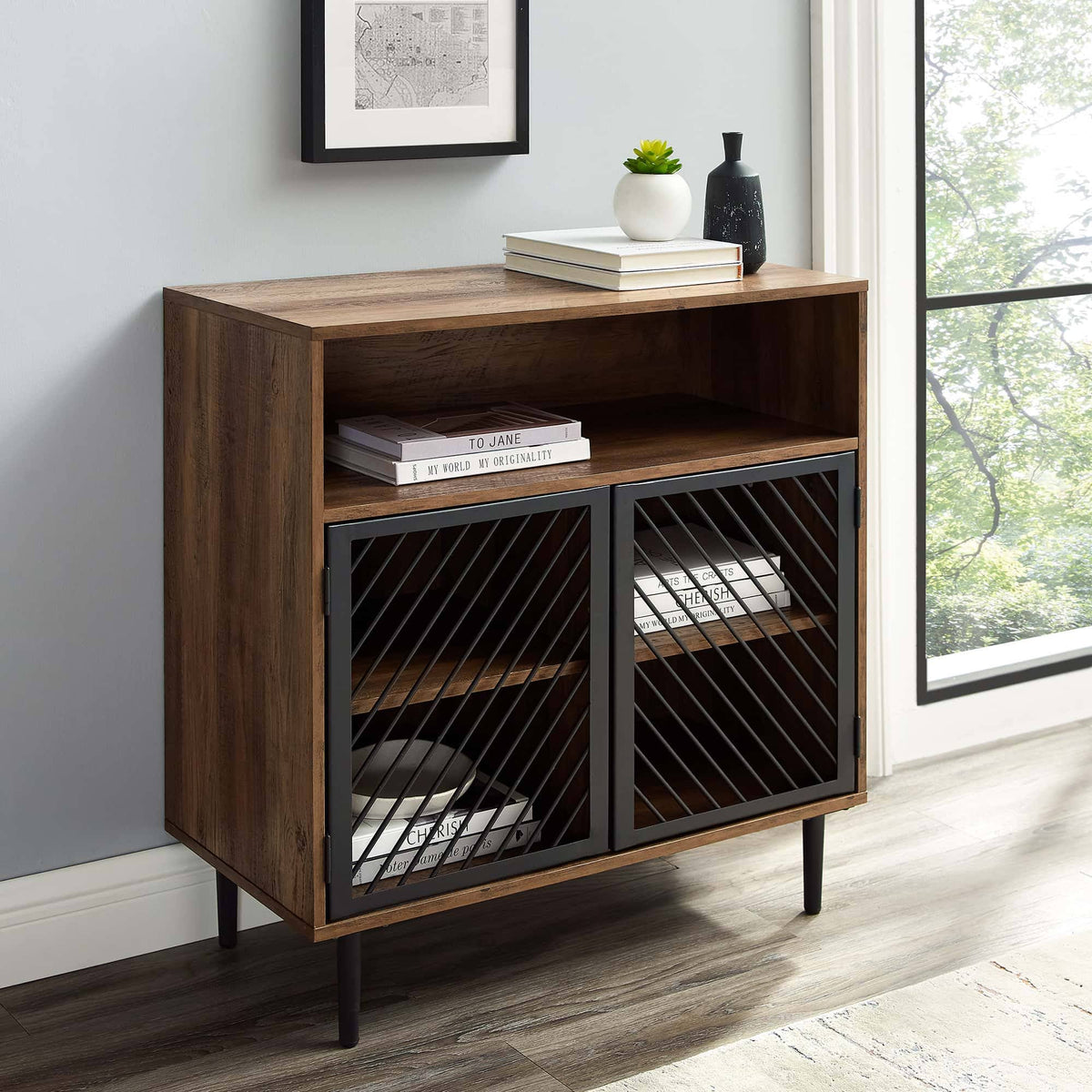 32x22 Metal Door Accent Cabinet T9589