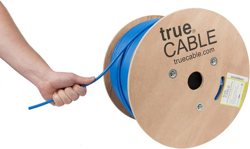 1000ft Black 23AWG Solid Bare Copper Bulk Ethernet Cable W2716