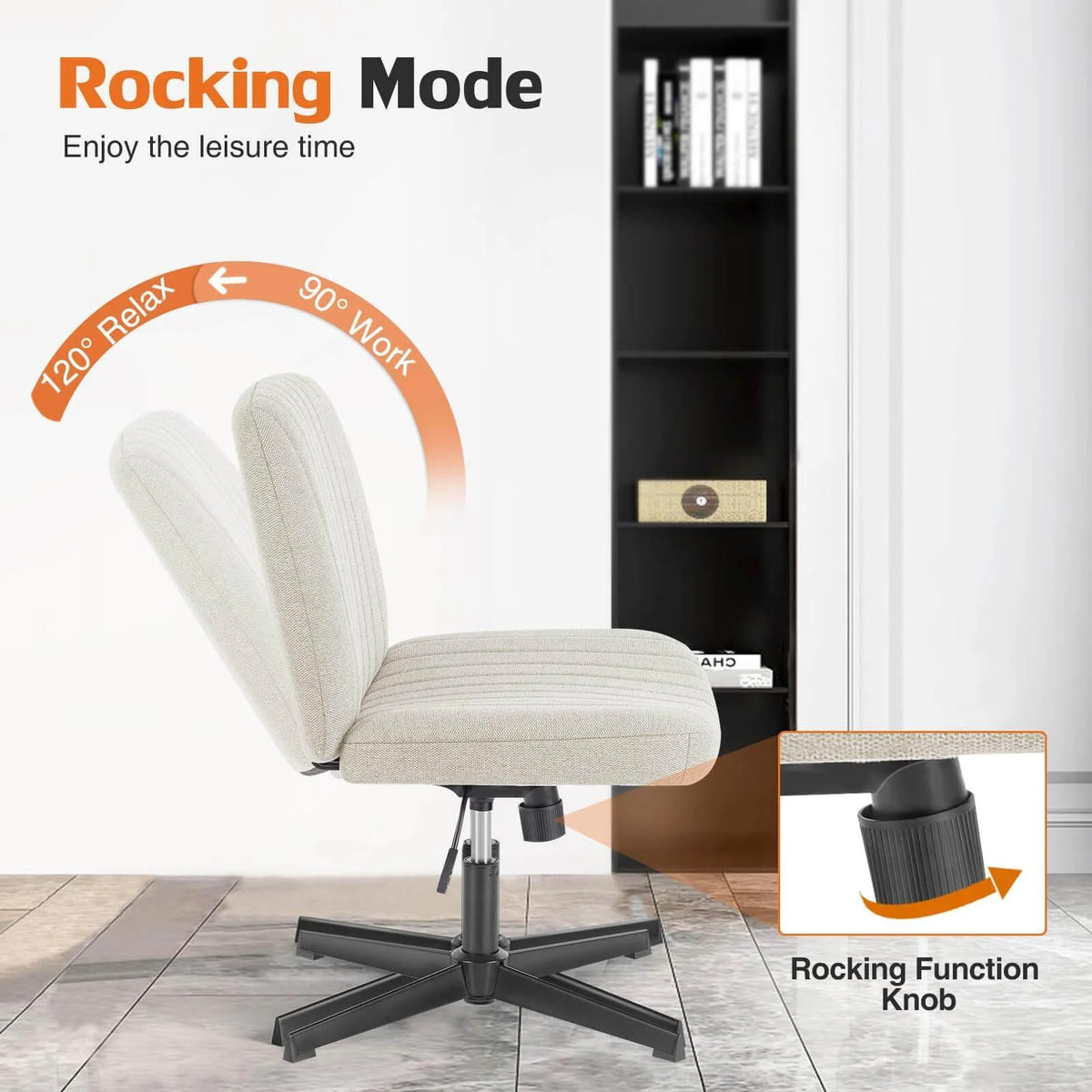 Wide Fabric Desk Chair H450723