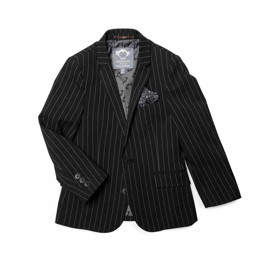 Black Pinstripe Two-Piece Mod Suit K1650