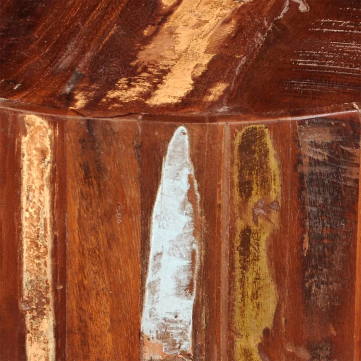 Solid Reclaimed Wood Round Coffee Table U90451