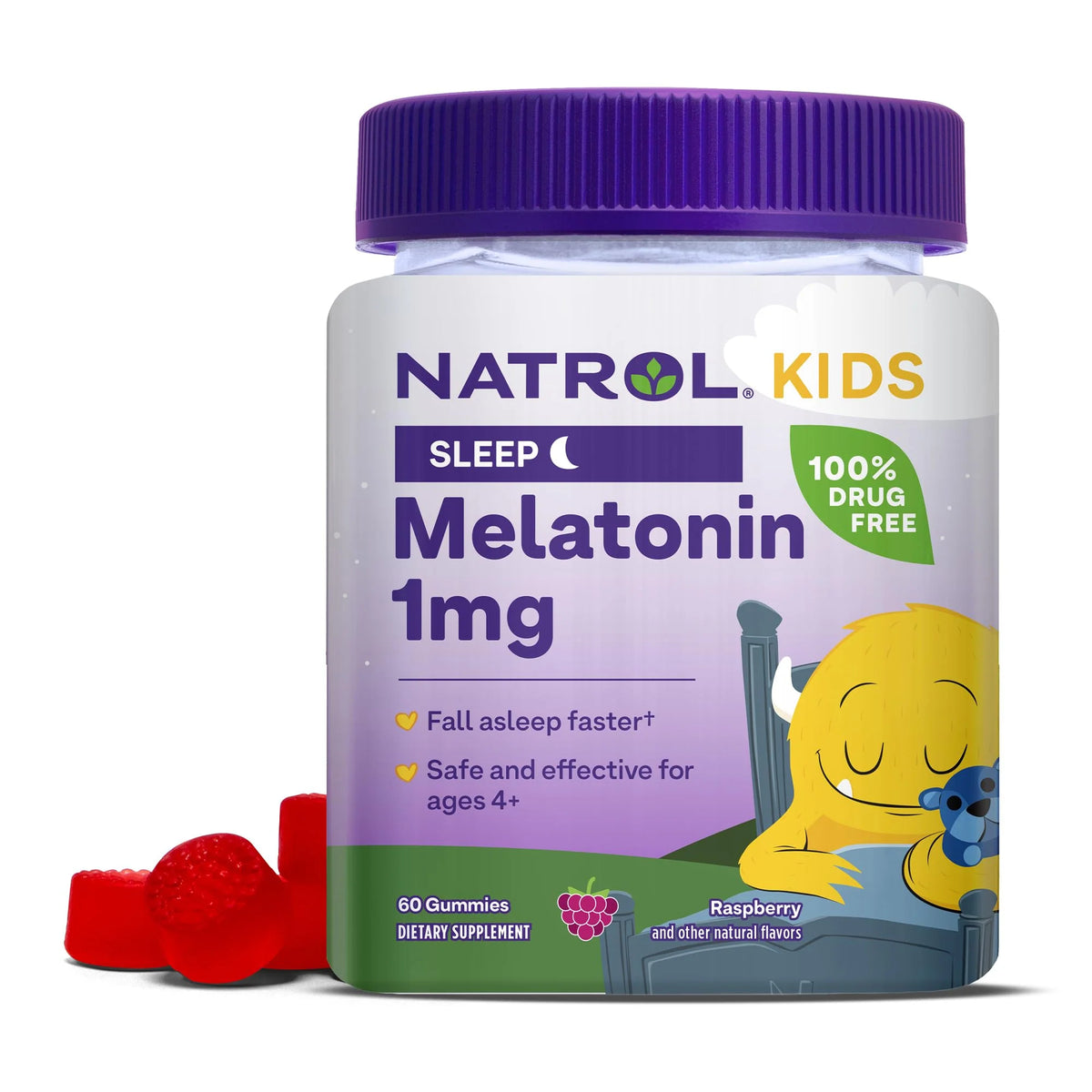 1mg Raspberry-Flavored Melatonin Gummies Y862203