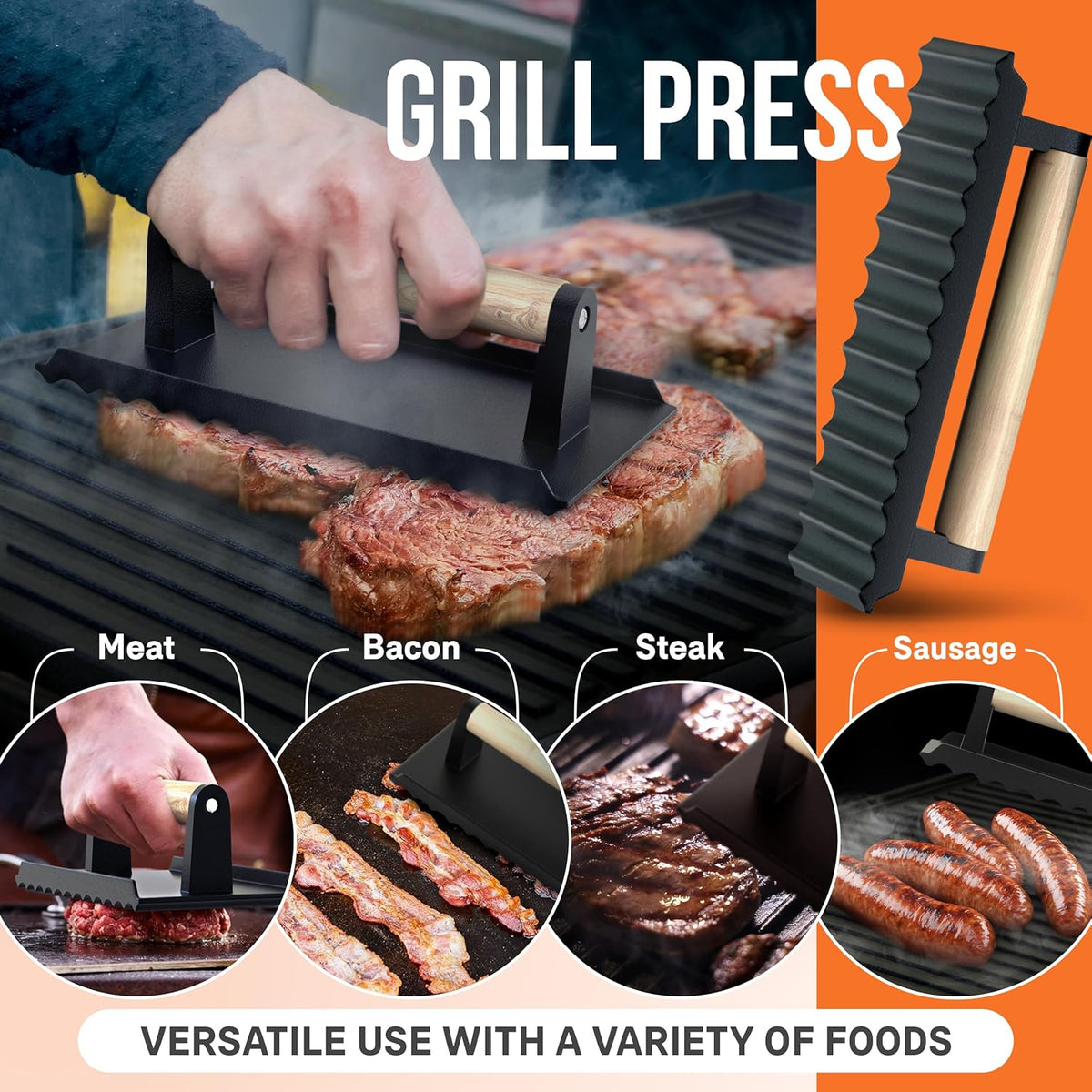 Pre-Seasoned Non-Stick Reversible Cast Iron Griddle (16.75" X 9.5") R1952