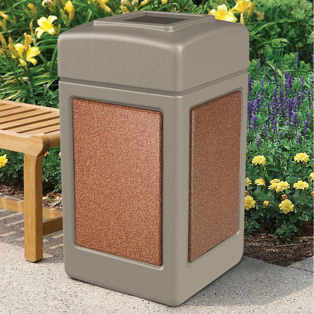 42 Gallon Beige Trash Receptacle L936855