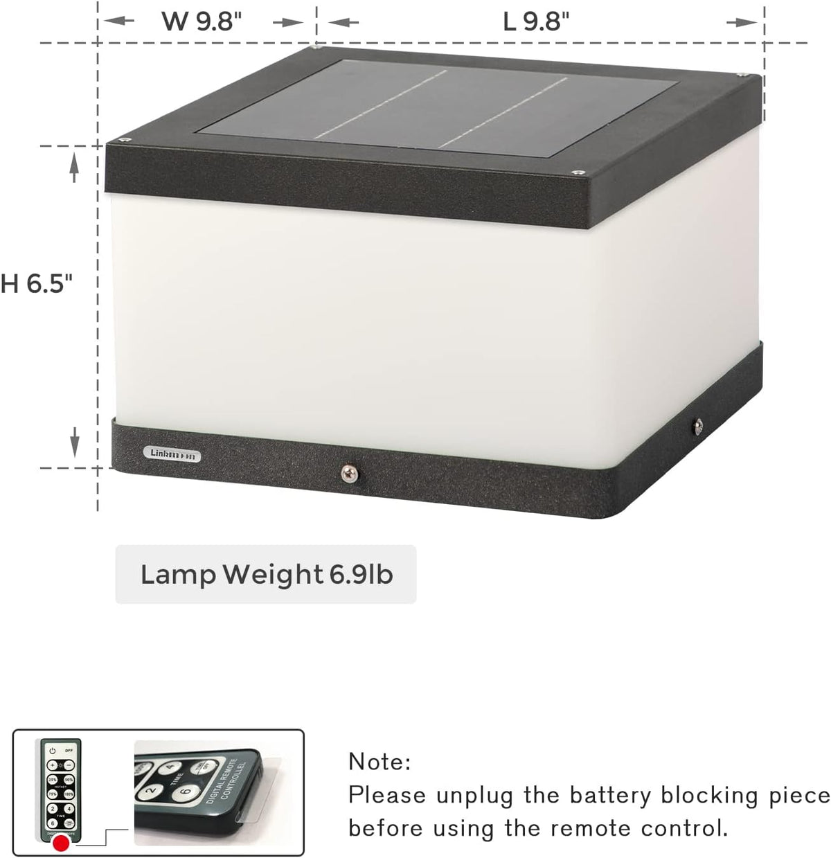 Outdoor Solar Post Cap Light V987