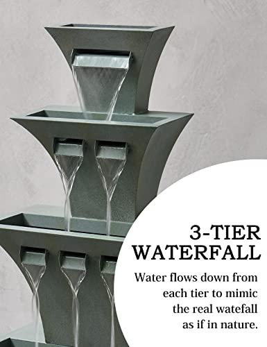 48" Tall Waterfall Fountain with LED Lights Y729789
