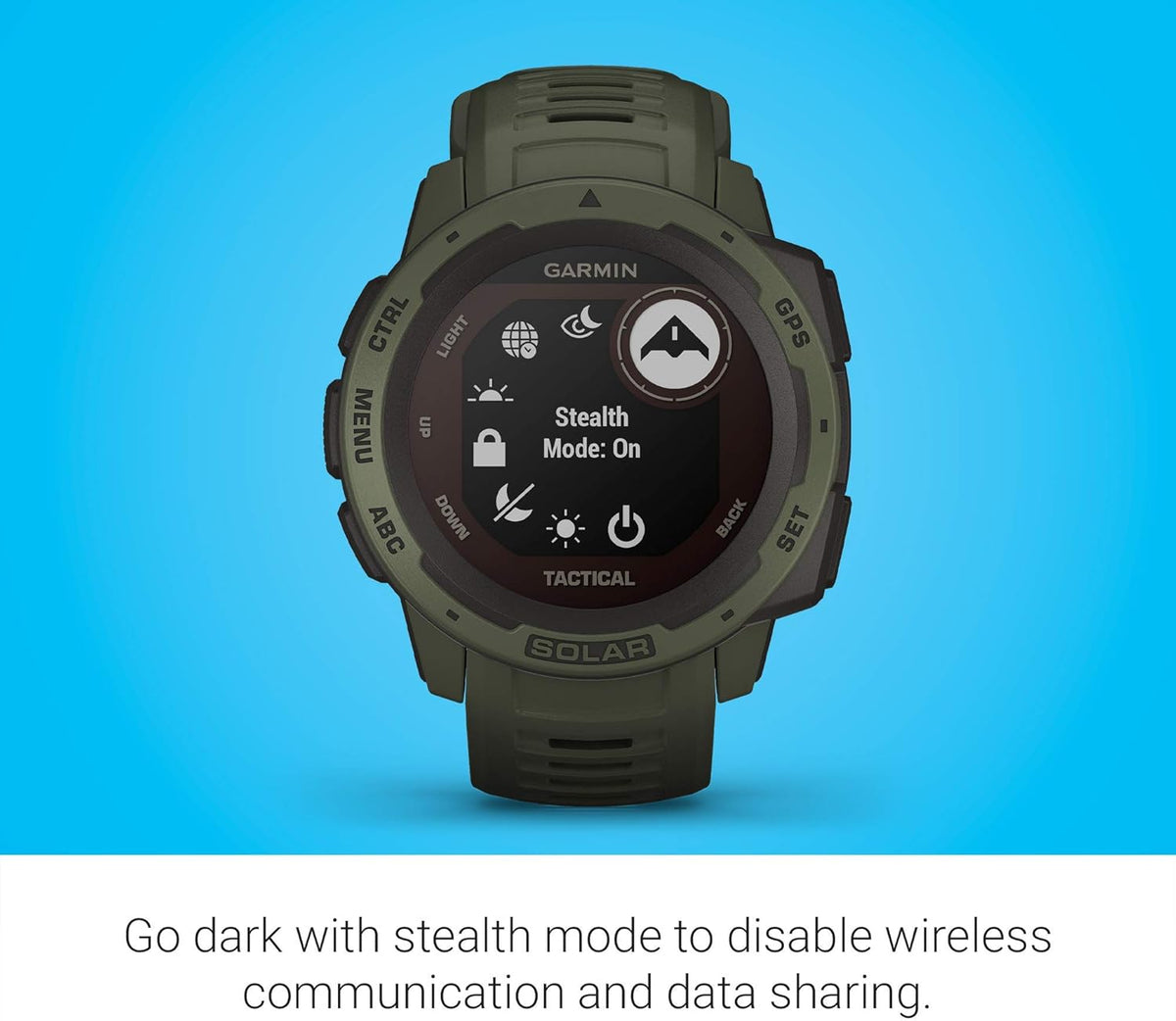 Moss Green Solar-Powered Rugged Outdoor Smartwatch R24216