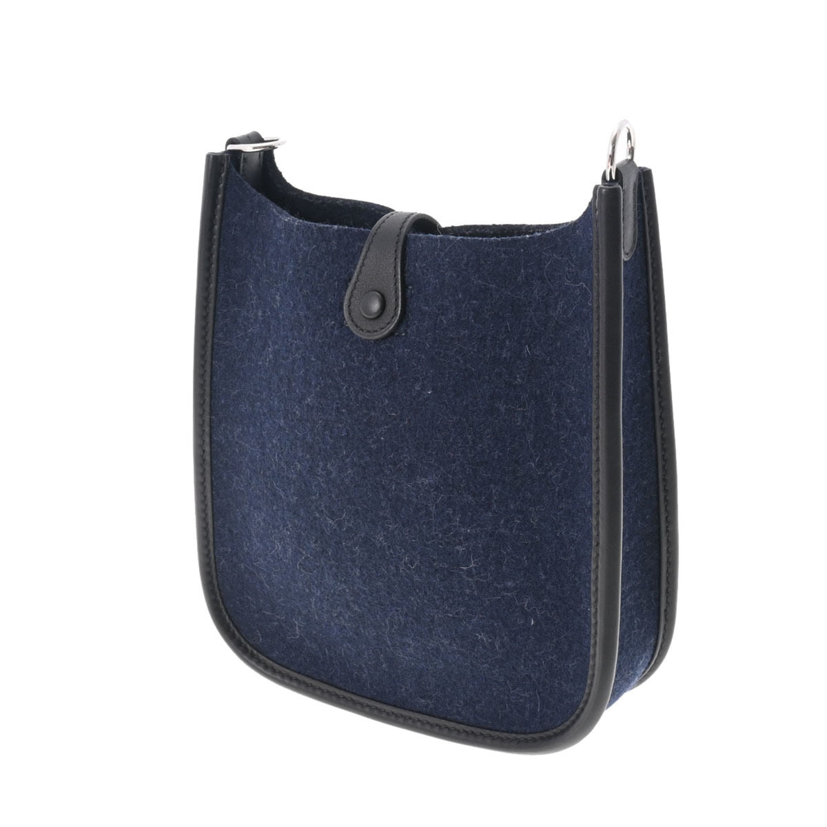 Pre-Owned Navy Felt Shoulder Bag M52157