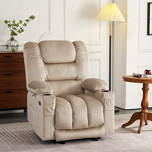Large Dark Brown Electric Power Recliner Chair with Heat and Massage G936