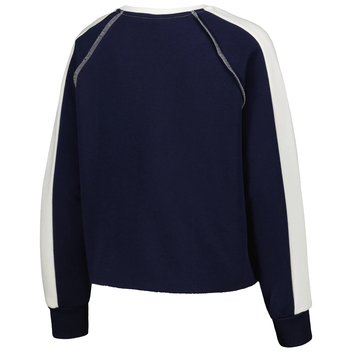 Navy Raglan-Cropped Pullover Sweatshirt L45668