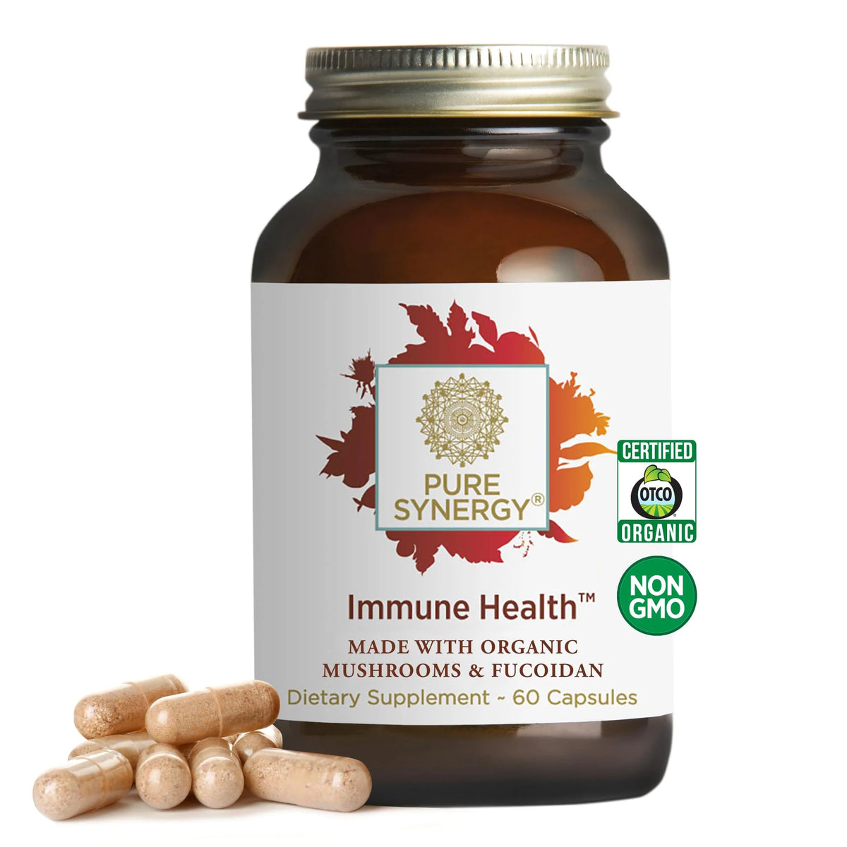 60 Capsules Immune Support Mushroom Supplement W7883