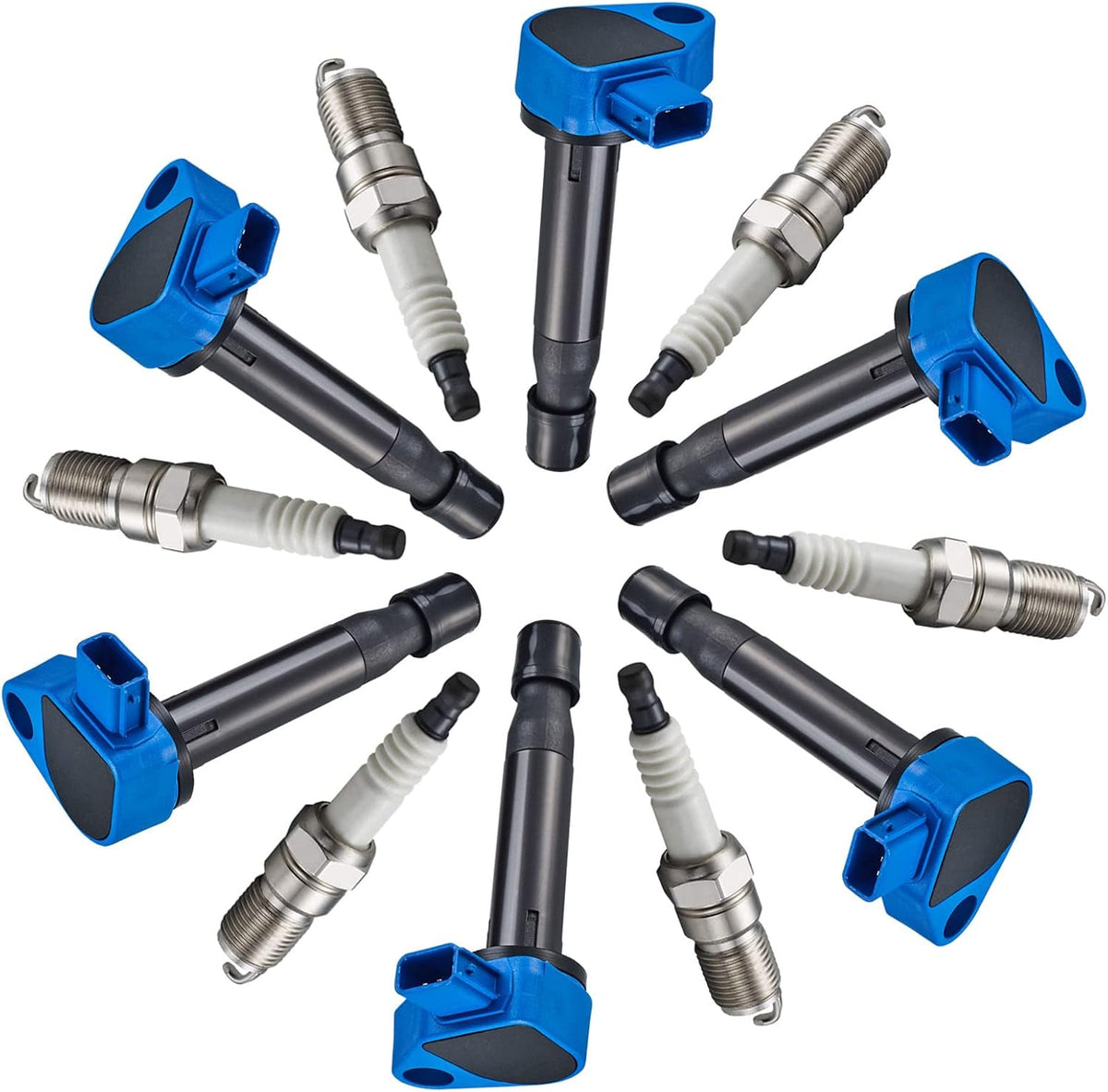 Pack of 6 Ignition Coil with 6 Spark Plug Replacement for Acura Honda 3.5 V6 K2951