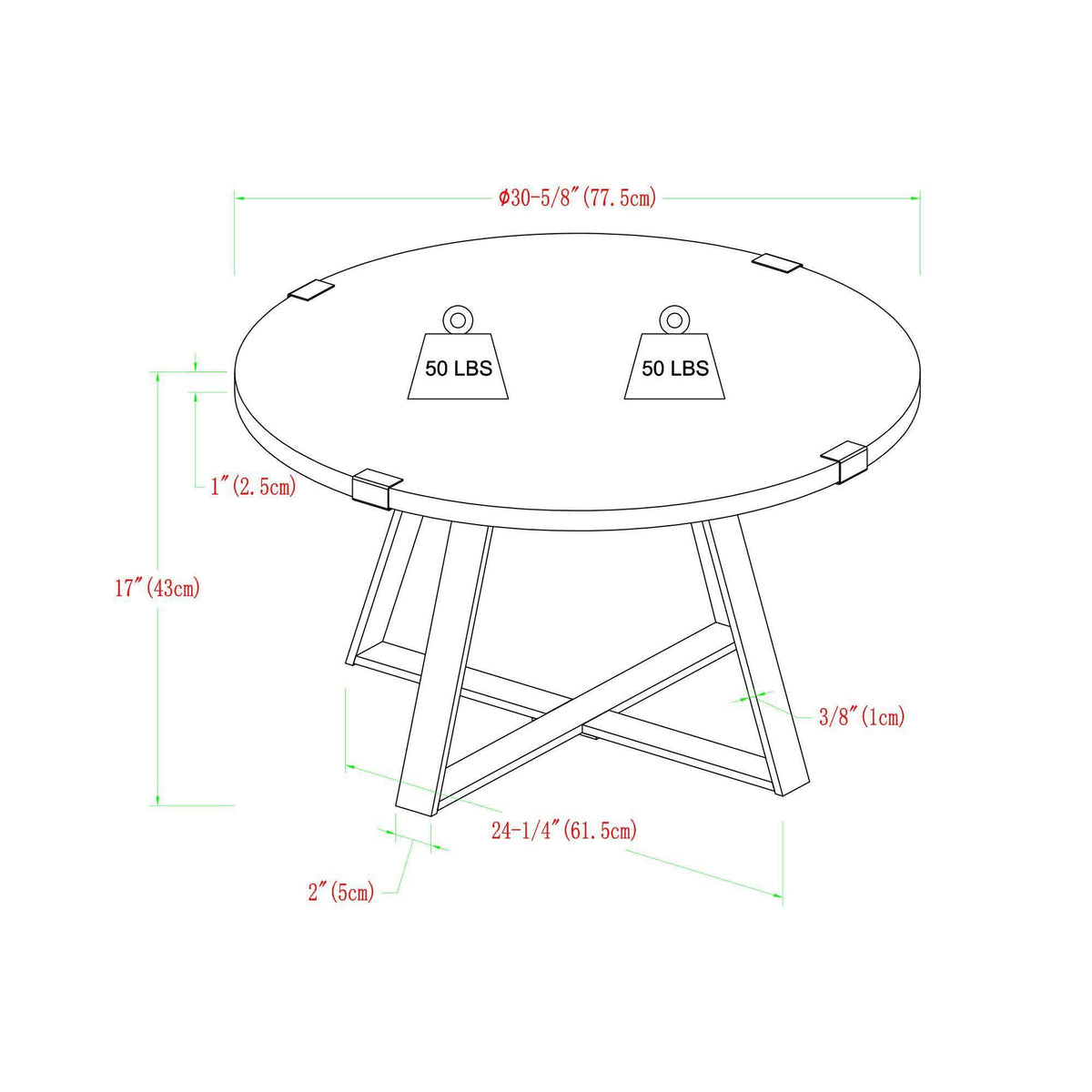 Slate Gray Round Coffee Table Z8517